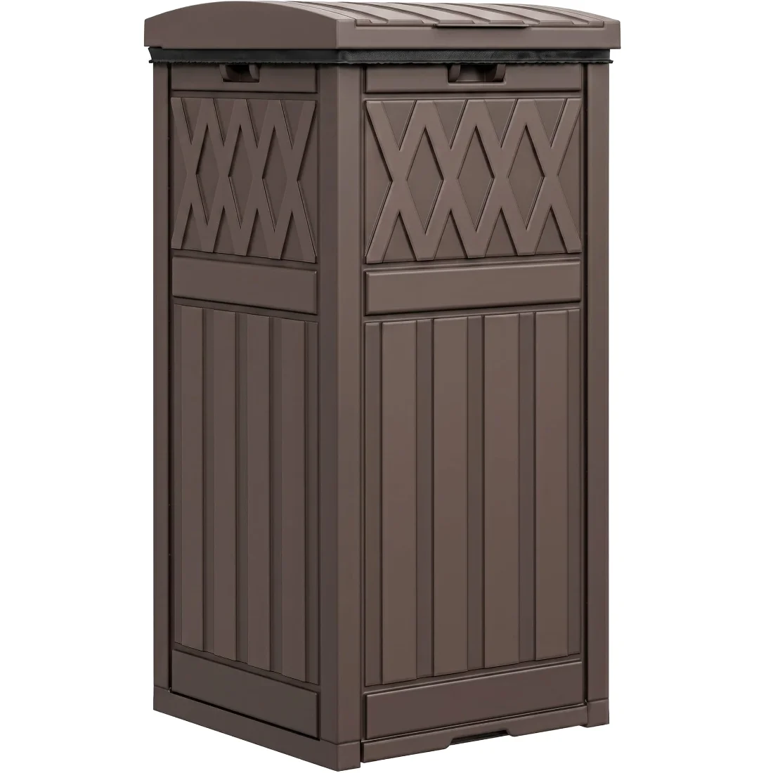 DWVO Outdoor Trash Can with Tiered Lid, 38-Gallon