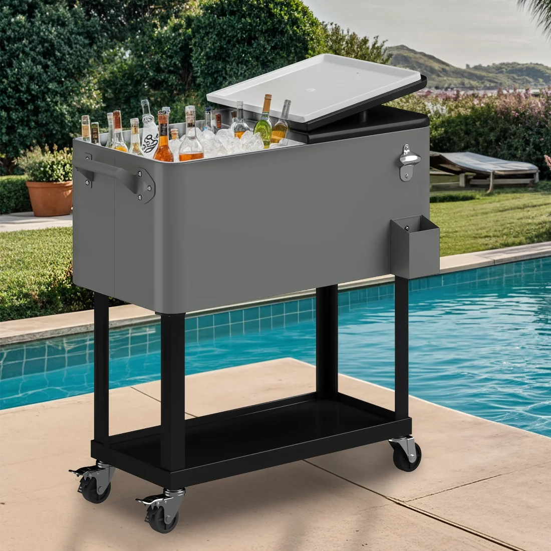 DWVO Rolling Ice Chest, 80 Quart