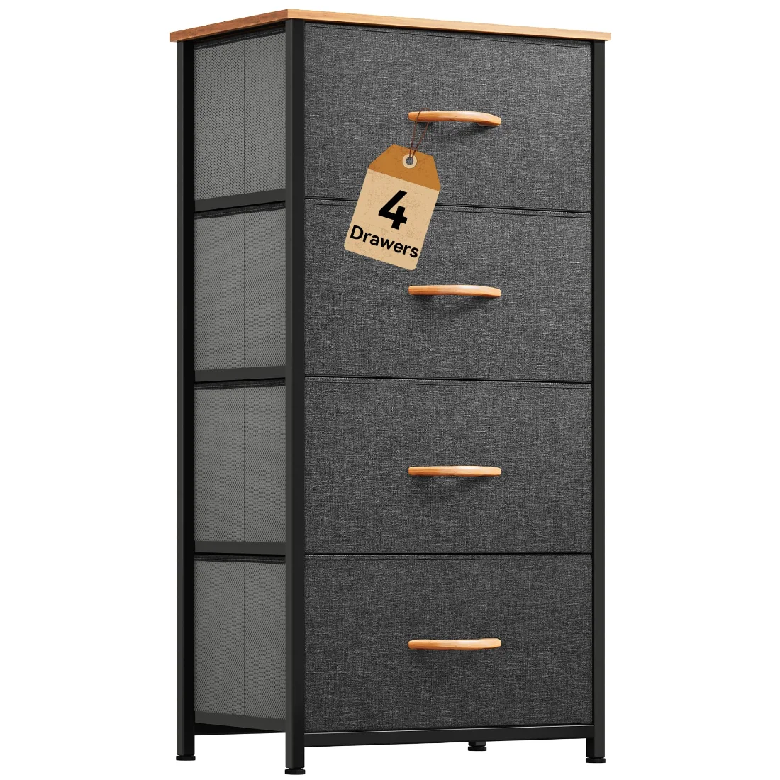 DWVO Fabric Dresser, 4 Drawers