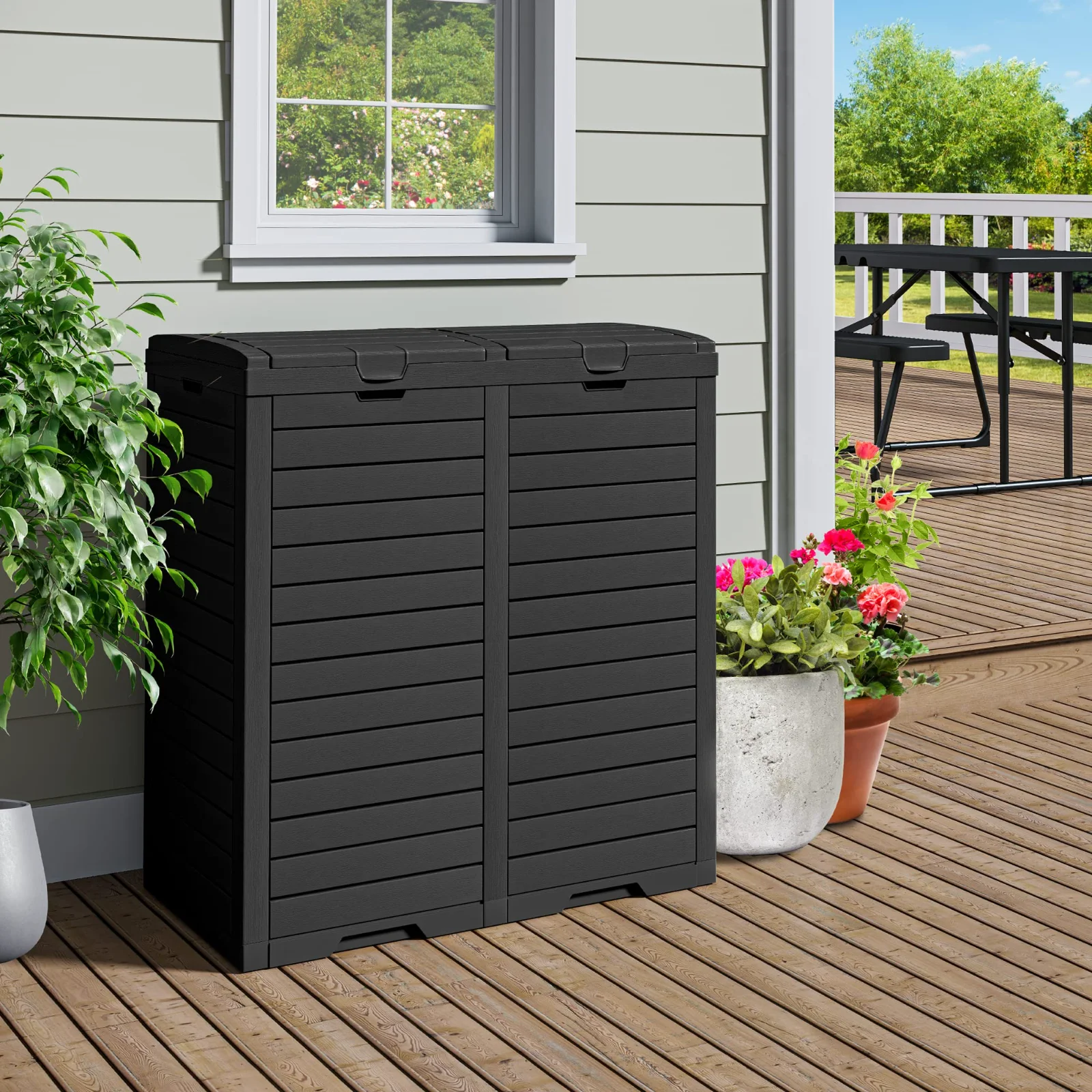 The hideaway can on deck duty, planted corner and all.