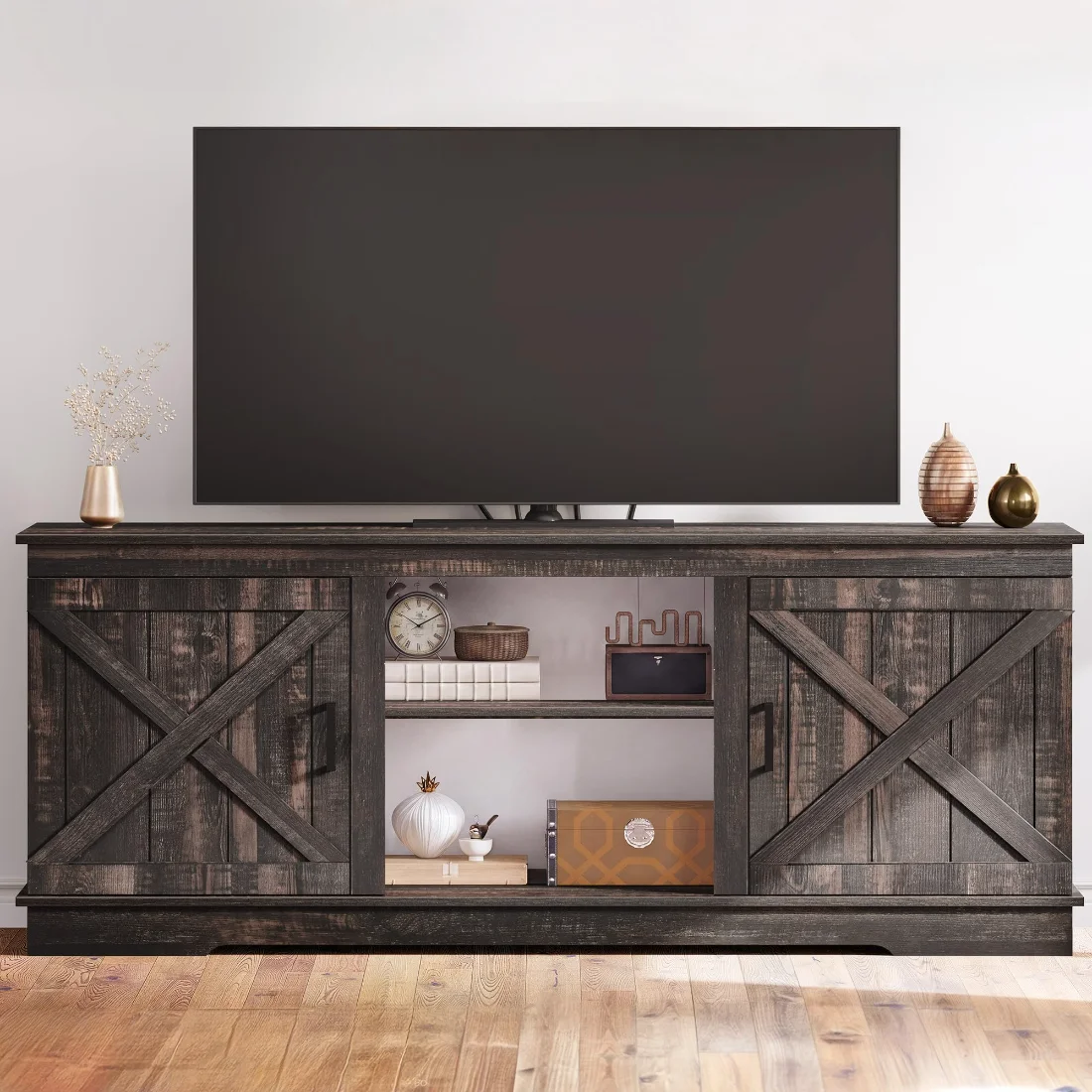 DWVO Farmhouse TV Stand for 65 in TV